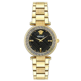 Versace Reve Analog Black Dial Gold Steel Strap Watch for Women - VE8B00624 Buy Now By Versace