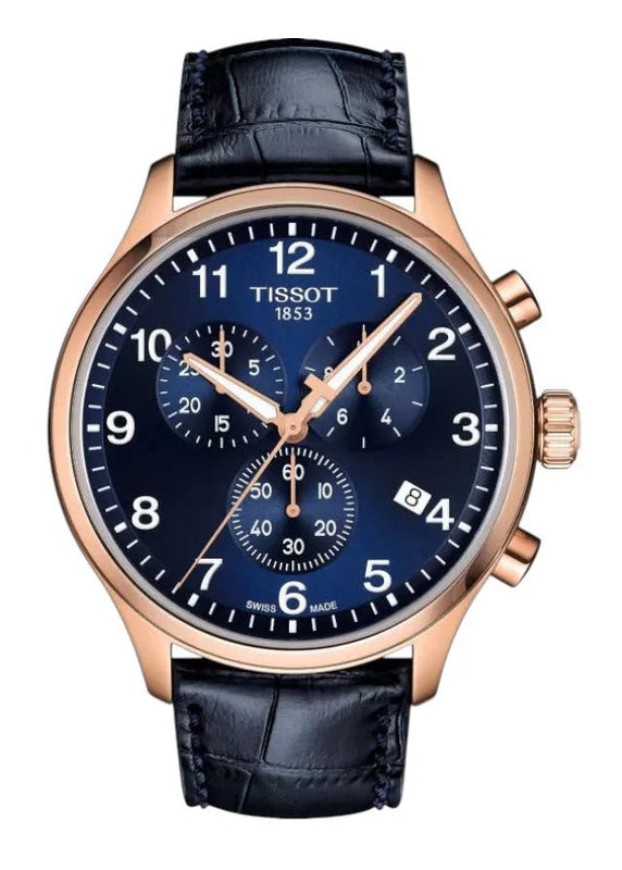 Tissot T-Sport Chrono XL Blue Dial Blue Leather Strap Watch for Men - T116.617.36.042.00 Authentic Buy Shop Now