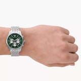 Emporio Armani Antonio Chronograph Green Dial Silver Steel Strap Watch for Men - AR11581 Buy Now By Emporio Armani