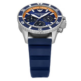 Emporio Armani World Explorer Chronograph Blue Dial Blue Silicone Strap Watch for Men - AR11696 Buy Now By Emporio Armani