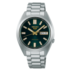 Seiko 5 Sports Automatic Green Dial Silver Steel Strap Watch for Men - SRPL57K1 Authentic Buy Shop Now