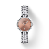 Tissot T-Lady Flamingo Diamonds Pink Dial Silver Steel Strap Watch for Women - T094.210.11.336.00 Authentic Buy Shop Now