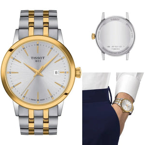 Tissot Classic Dream Silver Dial Two Tone Steel Strap Watch for Men - T129.410.22.031.00 Authentic Buy Shop Now
