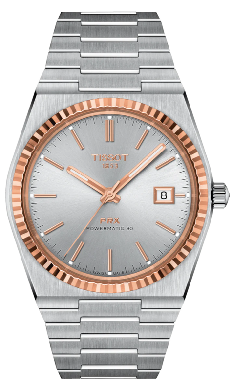 Tissot PRX Powermatic 80 18K Silver Dial Silver Steel Strap Watch for Men - T931.407.41.031.00 Authentic Buy Shop Now