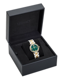 Versace Reve Analog Green Dial Two Tone Steel Strap Watch for Women - VE8B00524 Buy Now By Versace