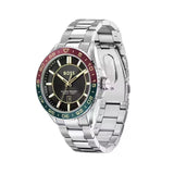 Hugo Boss Runner 3H Black Dial Silver Steel Strap Watch for Men - 1514210 Buy Now By Hugo Boss