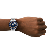 Emporio Armani Sea Explorer Blue Dial Silver Steel Strap Watch for Men - AR60090 Buy Now By Emporio Armani