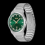 Hugo Boss Candor Green Dial Silver Steel Strap Watch for Men - 1514079 Buy Now By Hugo Boss