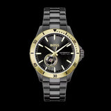 Hugo Boss Troper Chronograph Automatic Black Dial Black Steel Strap Watch for Men - 1514203 Authentic Buy Shop Now