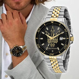 Maserati SFIDA Black Dial Two Tone Steel Strap Watch for Men - R8853140009 Authentic Buy Shop Now