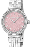 Just Cavalli Chiarezza Snake Core Pink Dial Silver Steel Strap Watch for Women - RC5L078M0015