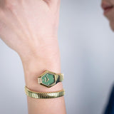 Just Cavalli Splora Green Dial Gold Steel Strap Watch for Women - JC1L394M0035 Authentic Buy Shop Now
