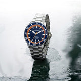 Emporio Armani Sea Explorer Blue Dial Silver Steel Strap Watch for Men - AR60090 Buy Now By Emporio Armani