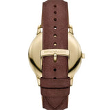 Emporio Armani Minimalist Quartz Gold Dial Brown Leather Strap Watch for Men - AR11610 Buy Now By Emporio Armani