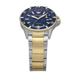 Emporio Armani World Explorer Blue Dial Two Tone Steel Strap Watch for Men - AR11682 Buy Now By Emporio Armani