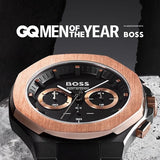 Hugo Boss Taper Chronograph Black Dial Black Steel Strap Watch for Men - 1514090 Authentic Buy Shop Now