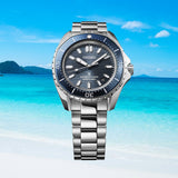 Seiko Prospex Polygonal Divers Automatic Blue Dial Silver Steel Strap Watch for Men - SPB483J1 Authentic Buy Shop Now