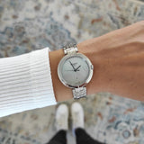 Tissot T-Lady Flamingo Diamonds Mother of Pearl Dial SIlver Steel Strap Watch for Women - T094.210.11.116.02 Authentic Buy Shop Now