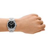 Emporio Armani Frederico Analog Black Dial Silver Steel Strap Watch for Men - AR11622 Buy Now By Emporio Armani