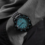 Emporio Armani Sea Explorer Turquoise Blue Dial Black Steel Strap Watch for Men - AR60084 Buy Now By Emporio Armani