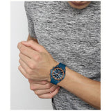 Hugo Boss Runner Chronograph Blue Dial Blue Silicone Strap Watch for Men - 1514142 Buy Now By Hugo Boss