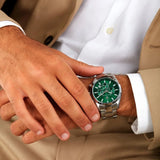 Maserati Attrazione Chronograph Green Dial Silver Steel Strap Watch for Men - R8853151011 Authentic Buy Shop Now