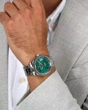 Maserati Competizione Green Dial Silver Steel Strap Watch for Men - R8853100043 Authentic Buy Shop Now