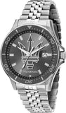 Maserati SFIDA Chronograph Grey Dial Silver Steel Strap Watch for Men - R8853140010 Authentic Buy Shop Now