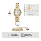 Emporio Armani Federica Mother of Pearl White Dial Gold Steel Strap Watch for Women - AR11657 Buy Now By Emporio Armani