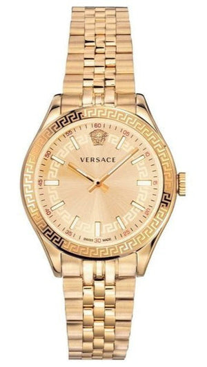Versace Virtus Quartz Gold Dial Gold Steel Strap Watch for Women - VEHU00720 Buy Now By Versace