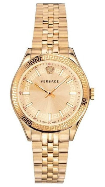Versace Virtus Quartz Gold Dial Gold Steel Strap Watch for Women - VEHU00720 Buy Now By Versace