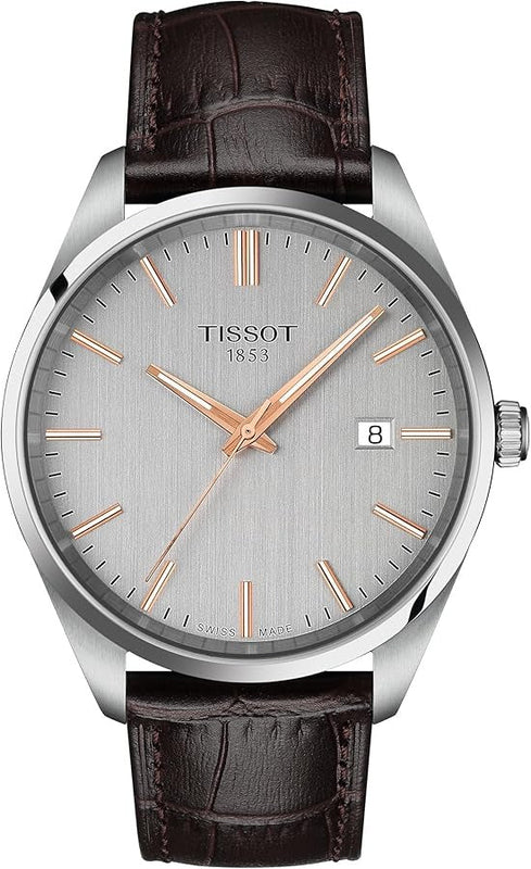 Tissot PR 100 Quartz Silver Dial Black Leather Strap Watch for Men - T150.410.16.031.00 Authentic Buy Shop Now