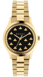 Gucci G Timeless 18K Gold Black Dial Gold Steel Strap Watch for Women - YA1265037 Authentic Buy Shop Now