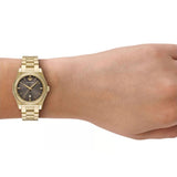 Emporio Armani Federica Brown Dial Gold Steel Strap Watch for Women - AR11700 Buy Now By Emporio Armani