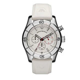 Emporio Armani Sportivo Chronograph White Dial White Rubber Strap Watch for Men - AR5947 Buy Now By Emporio Armani