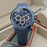 Maserati Successo Chronograph Blue Dial Blue Rubber Strap Watch for Men - R8871621044 Authentic Buy Shop Now