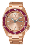 Seiko 5 Sports 55th Anniversary Limited Edition Rose Gold Dial Rose Gold Steel Strap Watch for Men - SRPK08K1 Authentic Buy Shop Now