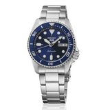 Seiko 5 Sports SKX Street Denim Blue Dial Silver Steel Strap Watch for Men - SRPL77K1 Authentic Buy Shop Now