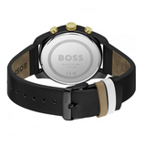 Hugo Boss Trace Chronograph Black Dial Black Leather Strap Watch for Men - 1514003 Authentic Buy Shop Now