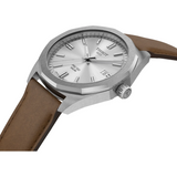 Tissot PRC 100 Solar Quartz Silver Dial Brown Leather Strap Watch for Men - T151.422.16.031.00 Authentic Buy Shop Now