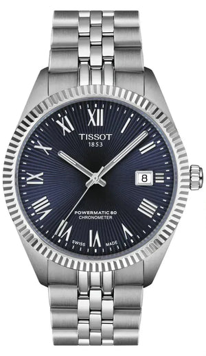 Tissot Ballade Powermatic 80 COSC Blue Dial Silver Steel Strap Watch for Men - T156.408.11.043.00 Authentic Buy Shop Now