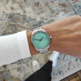 Tissot Ballade Quartz Green Dial Silver Steel Strap Watch for Women - T156.210.11.091.00 Authentic Buy Shop Now