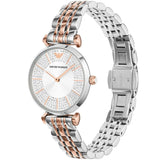 Emporio Armani Gianni T Bar Silver Dial Two Tone Steel Strap Watch for Women - AR11537 Buy Now By Emporio Armani