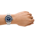 Emporio Armani cBlue Dial Silver Steel Strap Watch for Men - AR60079 Buy Now By Emporio Armani