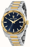 Maserati Velocità Date Blue Dial Two Tone Steel Strap Watch for Men - R8853152001 Authentic Buy Shop Now