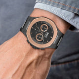 Hugo Boss Taper Chronograph Black Dial Black Steel Strap Watch for Men - 1514090 Authentic Buy Shop Now