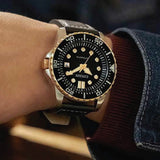 Citizen Mechanical Automatic Black Dial Black Leather Strap Watch for Men - NJ0176-10E Buy Now By Citizen