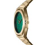 D1 Milano Ultra Thin Green Dial Gold Steel Strap Watch for Women - D1-UTBL18 Authentic Buy Shop Now