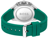 Hugo Boss Runner Chronograph Black Dial Green Silicone Strap Watch for Men - 1514246 Buy Now By Hugo Boss
