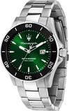 Maserati Competizione Green Dial Silver Steel Strap Watch for Men - R8853100038 Authentic Buy Shop Now